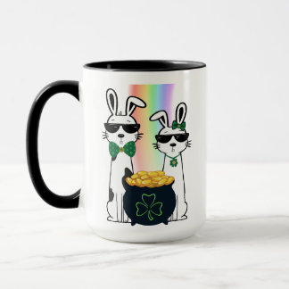 Cool Rabbits and Pot of Gold Mug