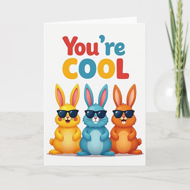 Cool Rabbits Fun Time Card (Front)