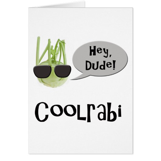 Cool rabi, kohlrabi, bad joke. cards (Front)