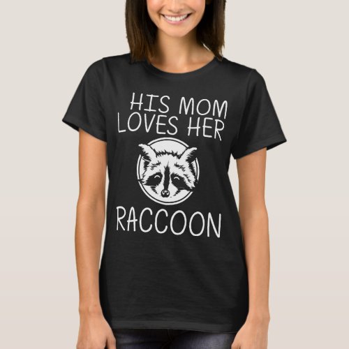 Cool Raccoon Art For Mom Mother Ringtail Trash Pan T_Shirt