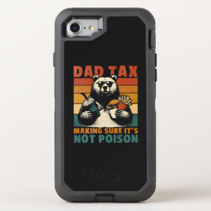Cool Raccoon Dad Tax Retro Sunset OtterBox Defender iPhone SE/8/7 Case
