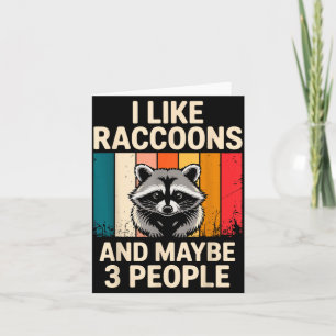 Cool Raccoon Design For Men Women Kids Racoon Racc Card