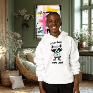 Cool Raccoon Streetwear Cartoon Character Hoodie