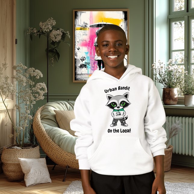 Cool Raccoon Streetwear Cartoon Character Hoodie (Creator Uploaded)