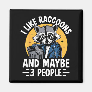 Cool Raccoon Tee For Men Women Kids Racoon Raccoon Magnet