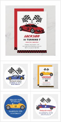 Cool Race Car Racing Birthday