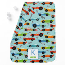 Cool Race Cars Personalized Kids Baby Blanket