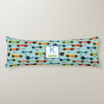 Cool Race Cars Personalized Kids Body Pillow