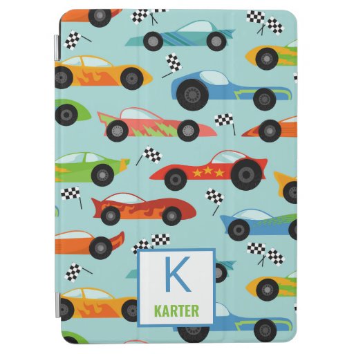 Cool Race Cars Personalized Kids iPad Air Cover