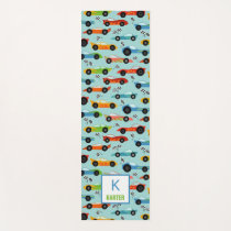 Cool Race Cars Personalized Kids Yoga Mat