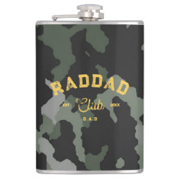 Cool Rad Dad Club Funny Father&#39;s Day Camouflage Flask