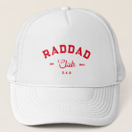 Cool Rad Dad Club Funny Father&#39;s Day Red Trucker Hat