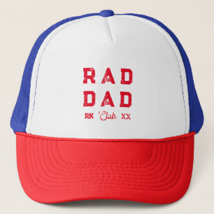 Cool Rad Dad Club Monogram Funny Father's Day Trucker Hat