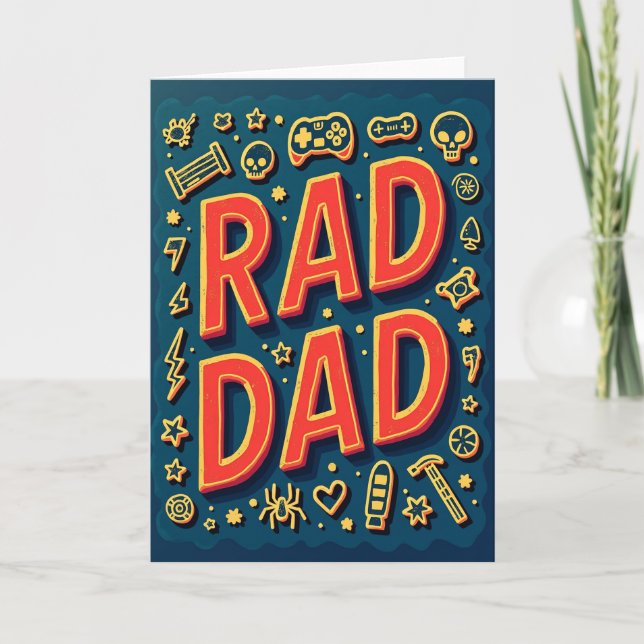 Cool Rad Dad Graphic Card (Front)