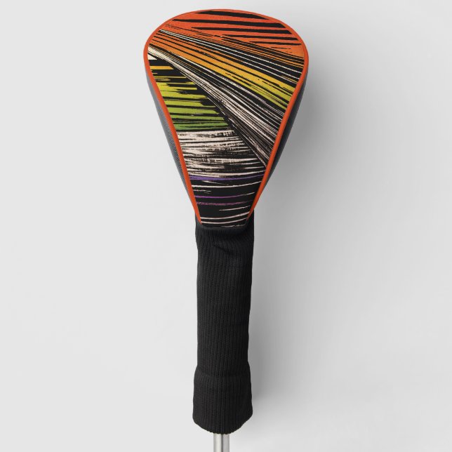 Cool Rainbow Bandana Golf Head Cover (Front)