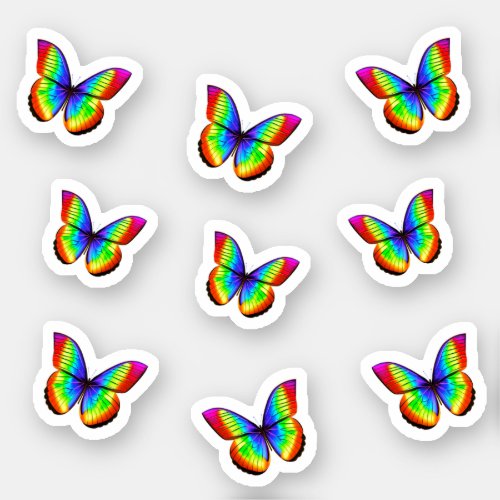 Cool Rainbow Butterfly Sticker