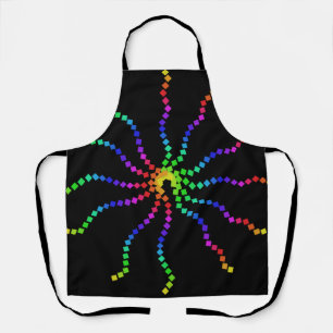 Cool Rainbow Colors Contemporary Kitchen Black Apron