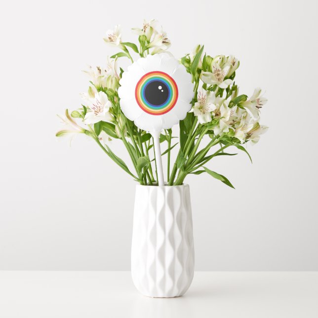 Cool Rainbow Eyeball Balloon (Vase)