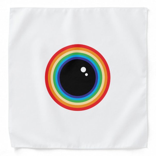 Cool Rainbow Eyeball Bandana (Front)