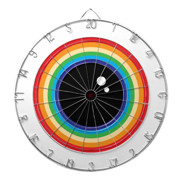 Cool Rainbow Eyeball Dart Board (Front)