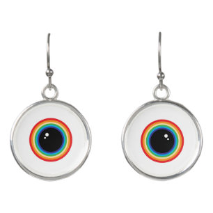 Cool Rainbow Eyeball Earrings