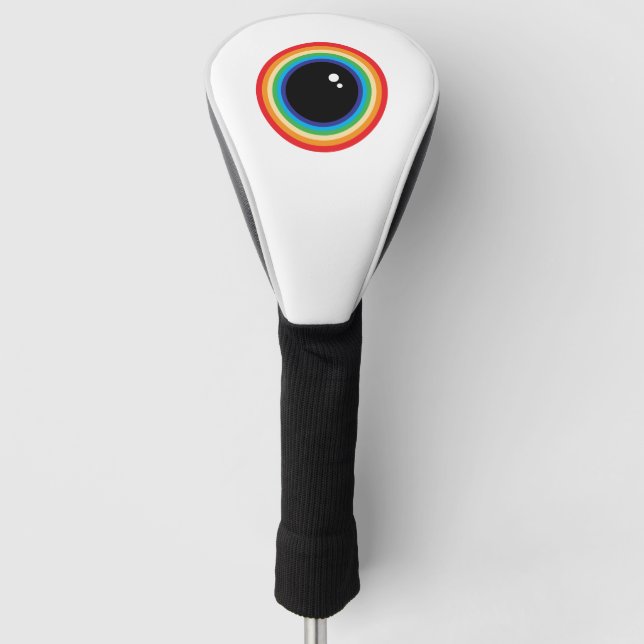 Cool Rainbow Eyeball Golf Head Cover (Front)