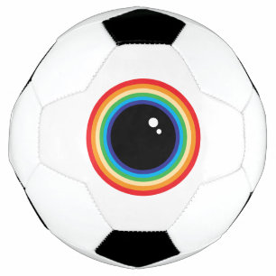 Cool Rainbow Eyeball Soccer Ball
