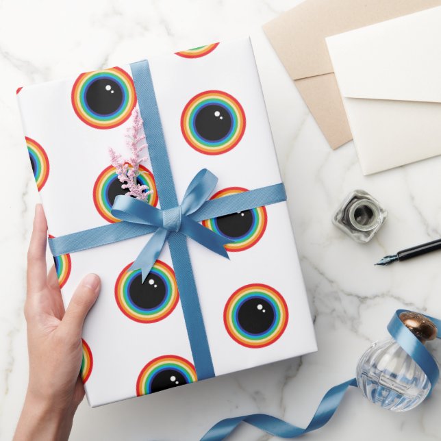 Cool Rainbow Eyes Wrapping Paper (Gifting)