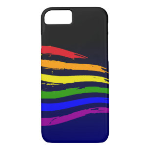 Cool Rainbow Flag Fade To Blue gradient Gay Pride iPhone 8/7 Case