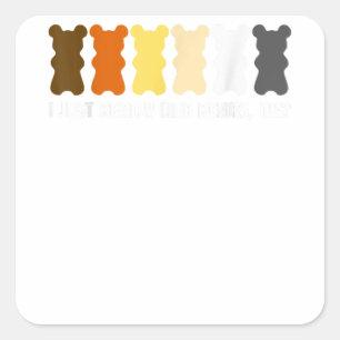 Cool Rainbow Gay Bear Tee Funny 2019 Mens Gay Prid Square Sticker