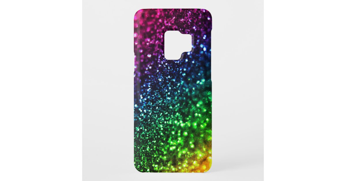 Cool Rainbow Glitter Samsung Galaxy S9 Case Zazzle Com