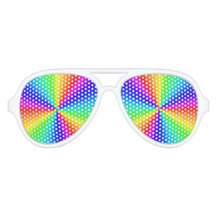 Cool Rainbow Rays Aviator Sunglasses