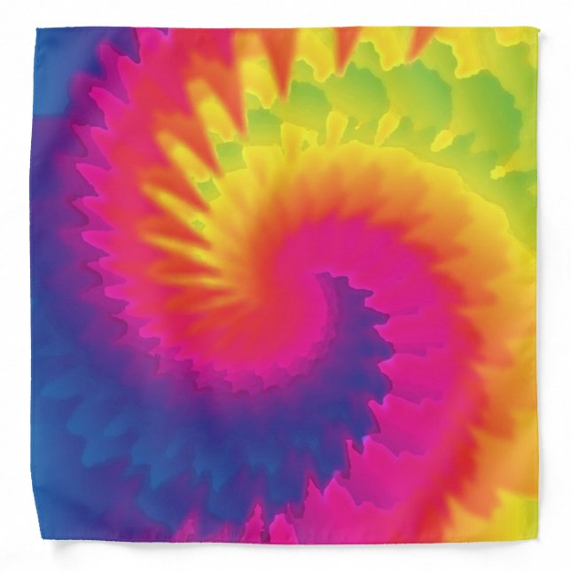 Cool Rainbow Tie Dye Bandana (Front)