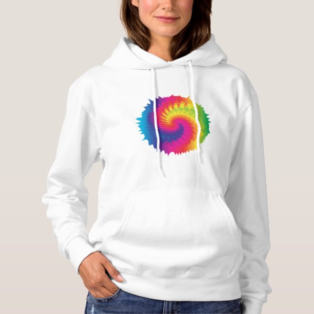 Cool Rainbow Tie Dye Hoodie (Front)