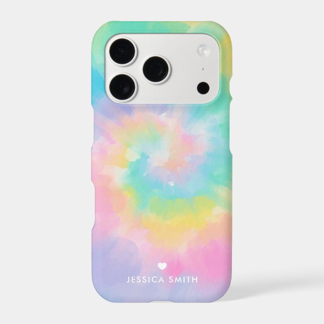 Cool Rainbow Tie Dye Pattern Iphone Case (Back)