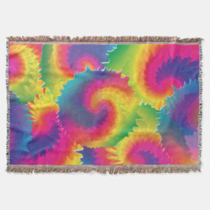 Cool Rainbow Tie Dye Pattern Throw Blanket