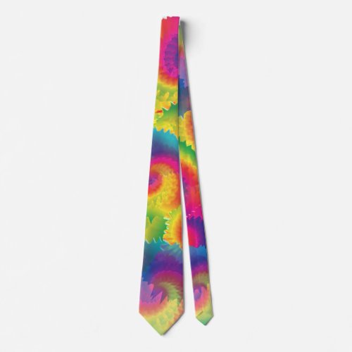 Cool Rainbow Tie Dye Pattern Tie