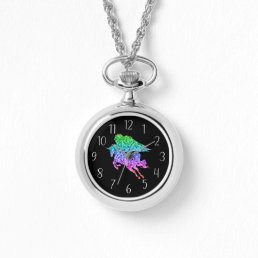 cool rainbow unicorn sillohette  watch