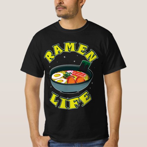 Cool Ramen Life Illustration T_Shirt