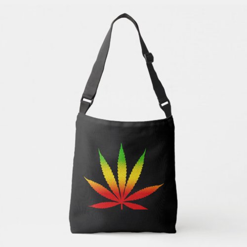 Cool Rasta Leaf Reggae Colors Jamaican Jamaica Crossbody Bag
