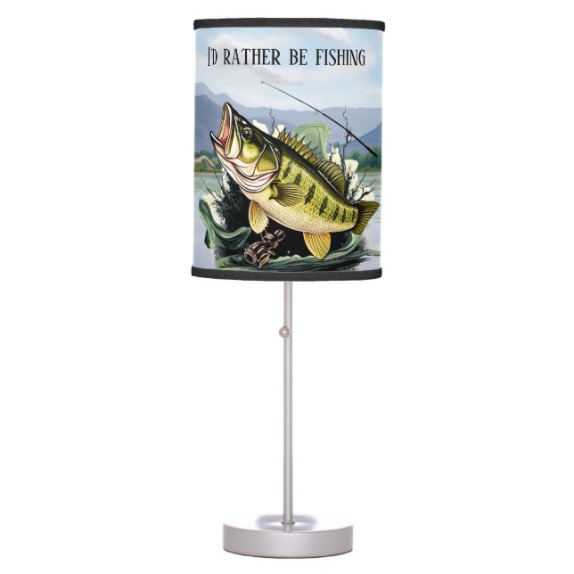 cool rather fish add text  table lamp (Front)