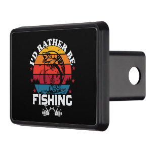 cool rather fishing word art hitch cover
