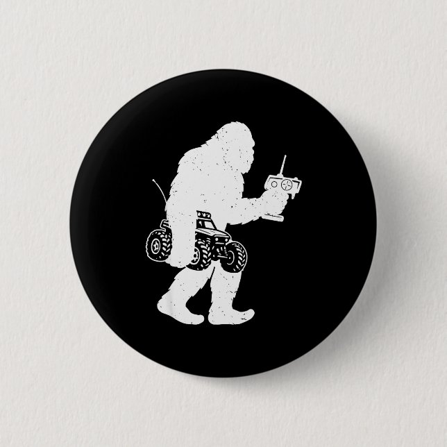Cool Rc Car Art For Men Women Boys Girls Rc Racing Button (Front)