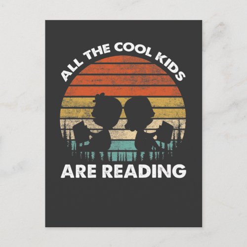 Cool Reading Kids Book Lover Children Bookworm Postcard
