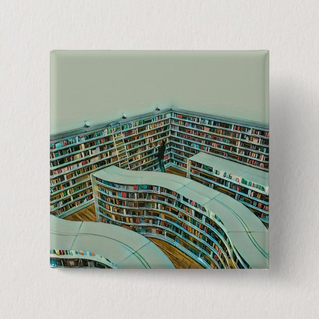 Cool reading lover gift button (Front)