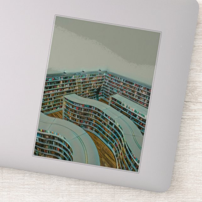 Cool reading lover gift sticker (Detail)