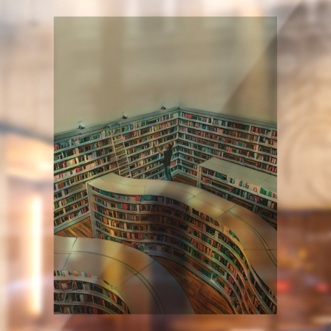 Cool reading lover gift window cling (Sheet 2)