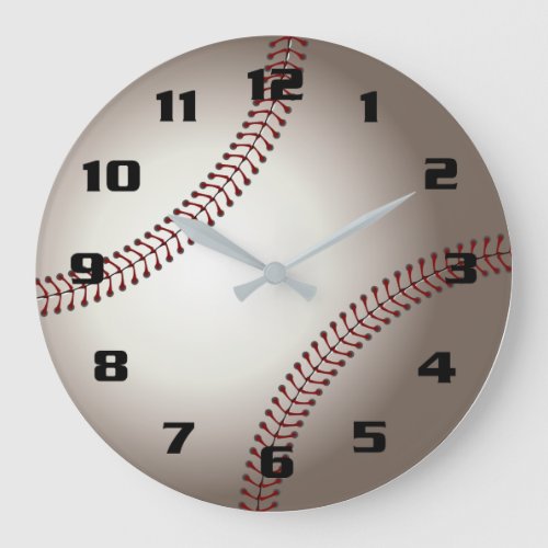 Cool Realistic Baseball Large Clock
