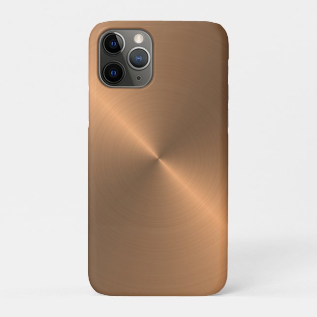 Cool Realistic Metal Texture Polished Copper Case-Mate iPhone Case (Back)