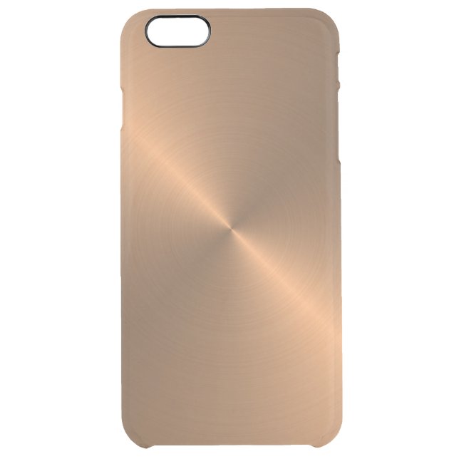 Cool Realistic Metal Texture Polished Copper Uncommon iPhone Case (Back)